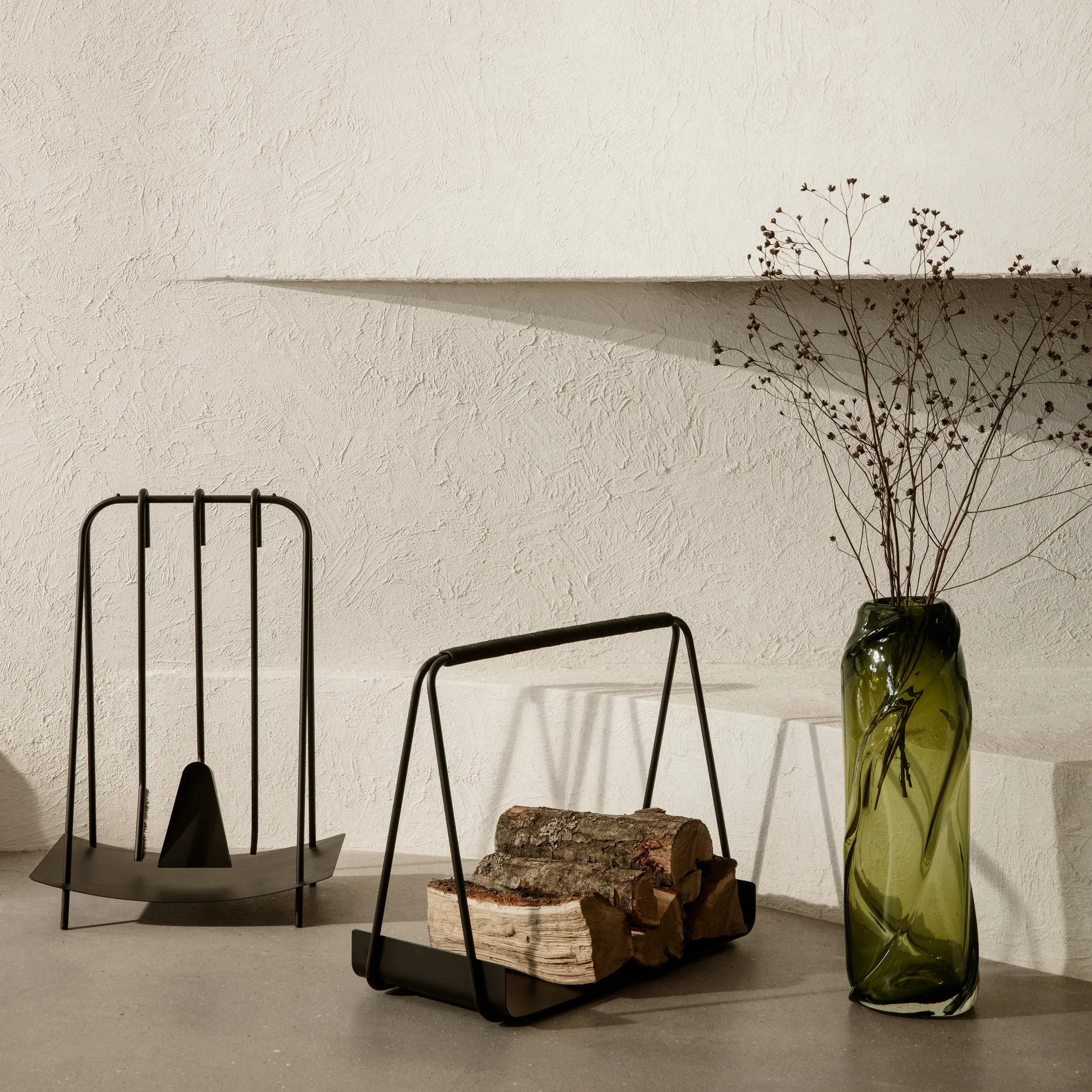 Port vedkorg, Svart Ferm Living
