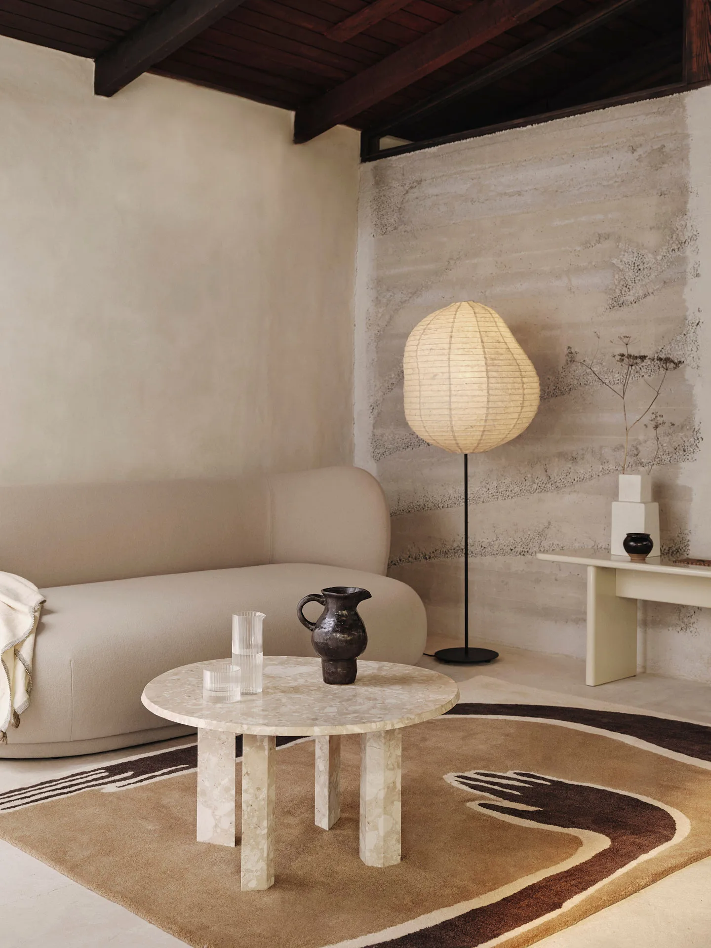 Pose matta, Coffee-off white, 140x200 cm Ferm Living