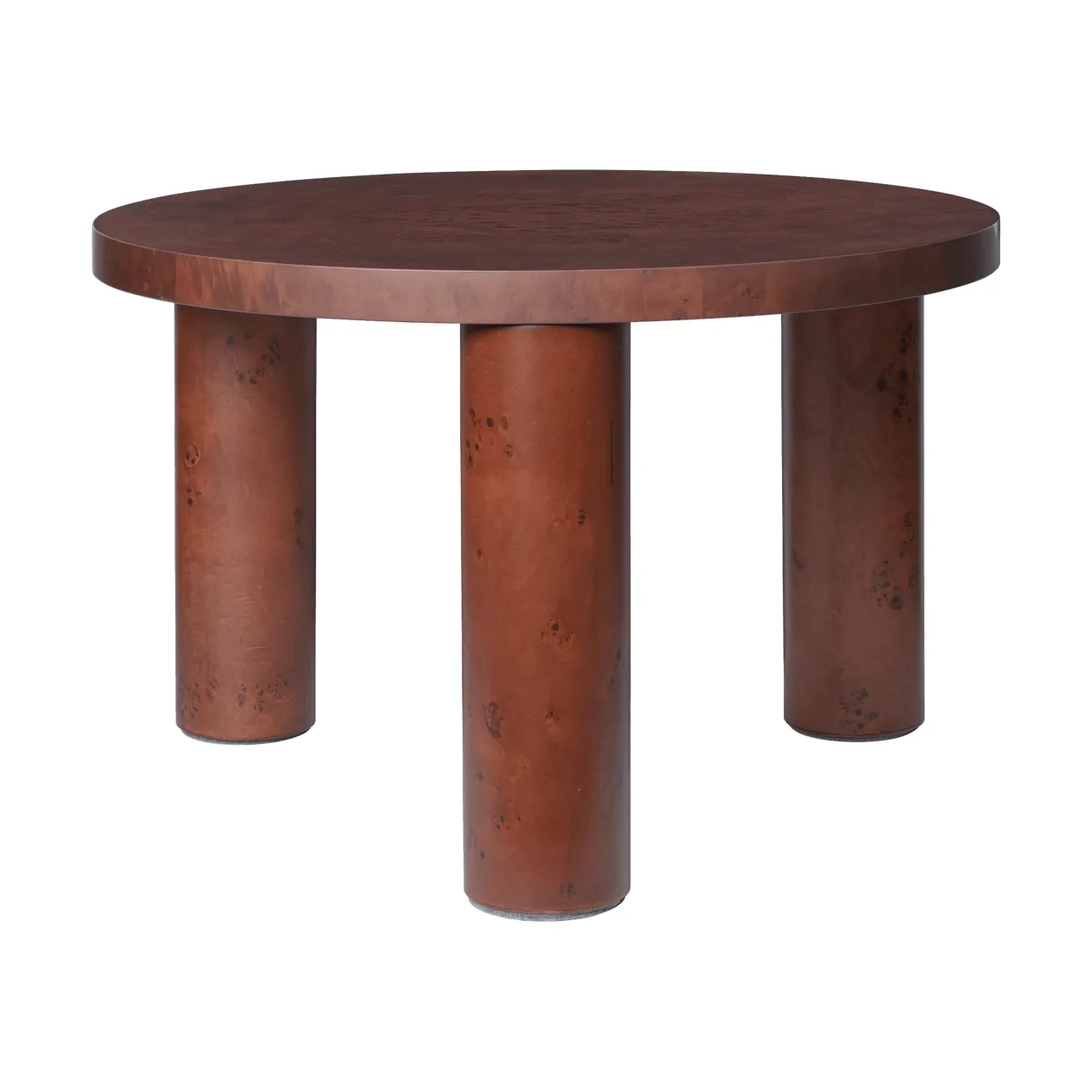 Post soffbord small Ø65 cm, Dark stained burl Ferm Living