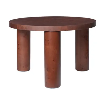 Post soffbord small Ø65 cm - Dark stained burl - Ferm Living