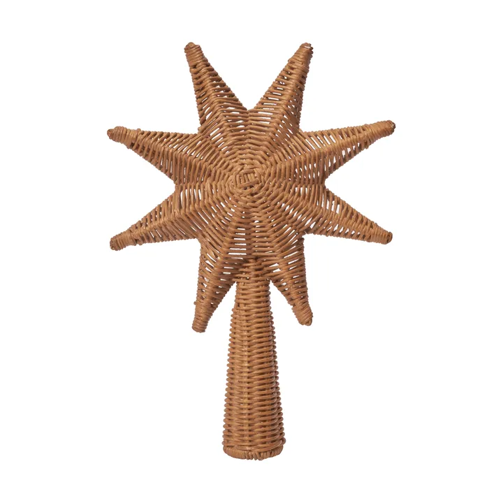 Rattan christmas tree top star julgransstjärna - Natural - Ferm Living