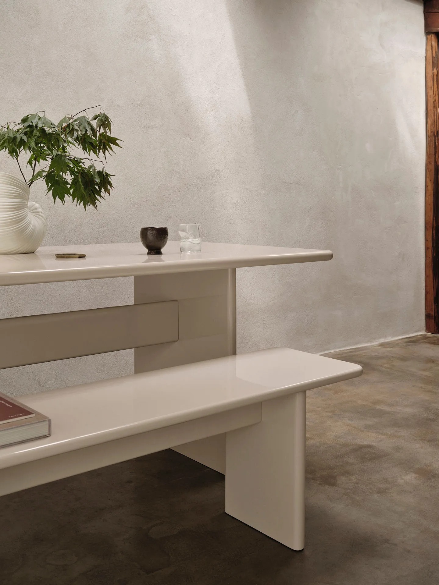Rink bänk 200 cm, Eggshell Ferm Living