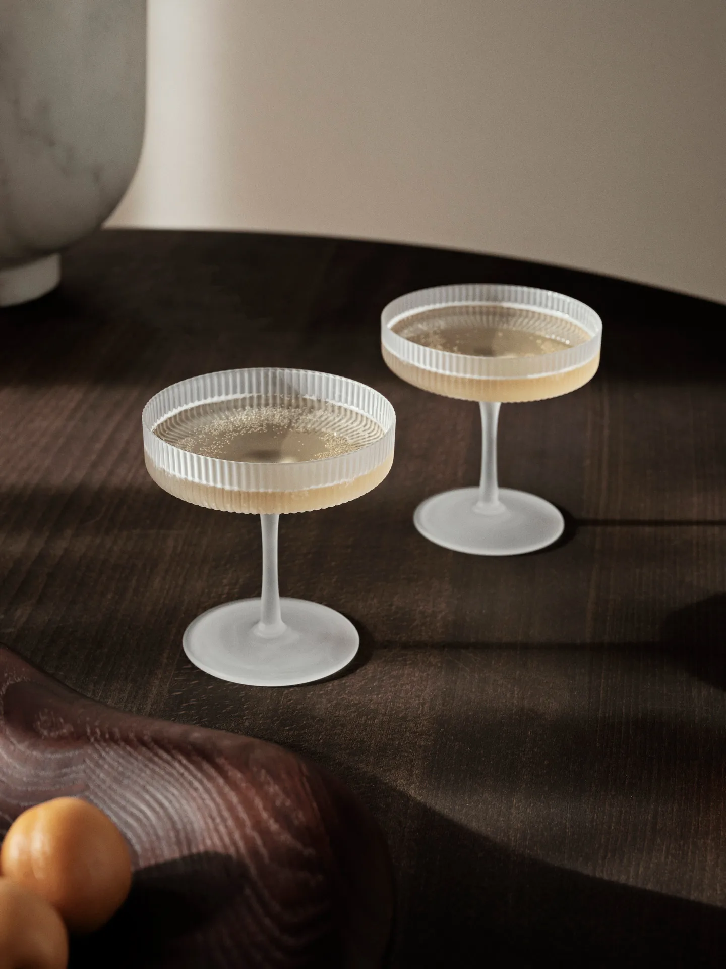 Ripple champagneglas 2-pack, Frosted Ferm Living