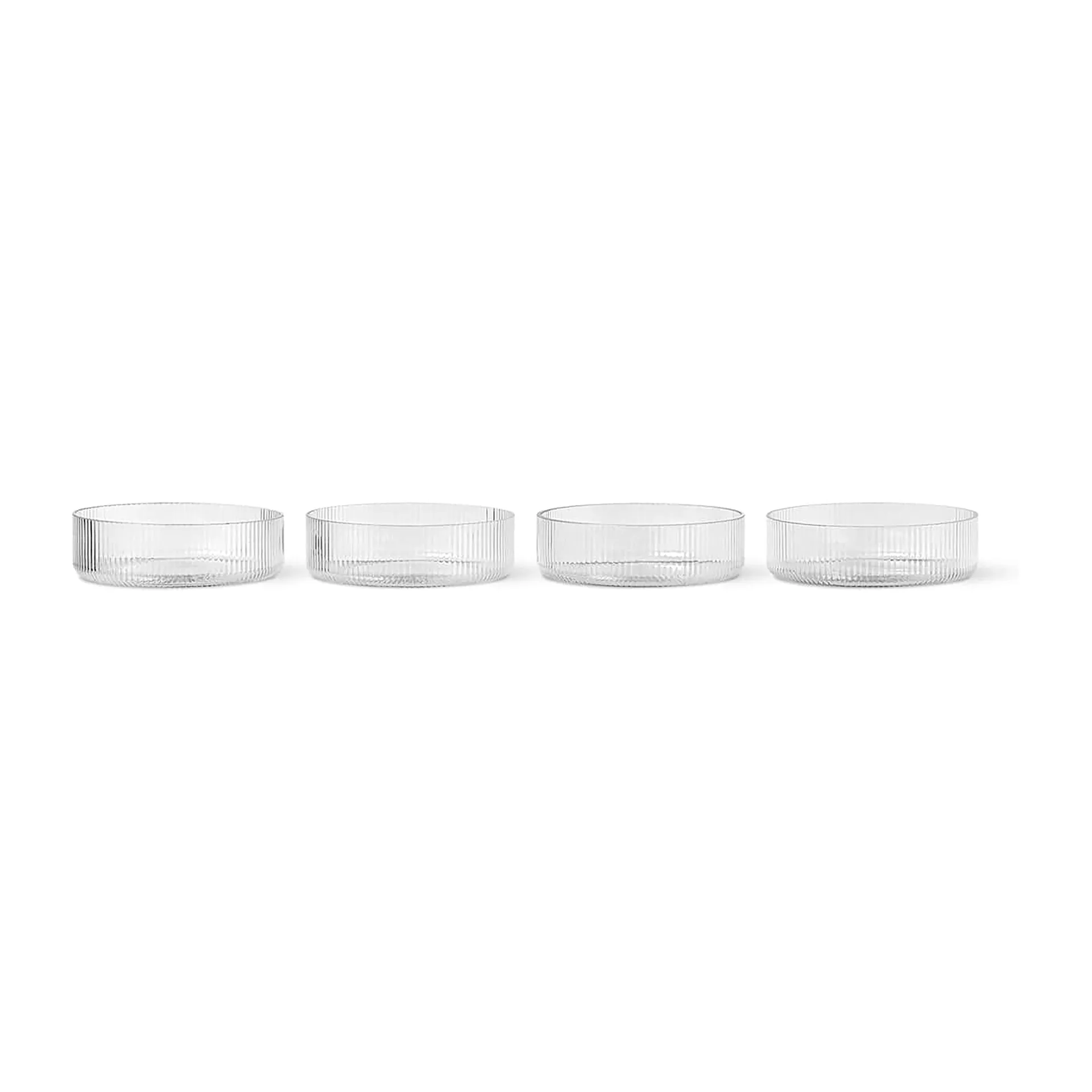 Ripple frukostskål 4-pack, clear Ferm Living