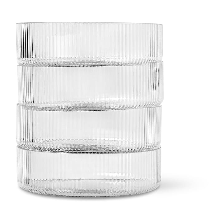 Ripple frukostskål 4-pack, clear ferm LIVING