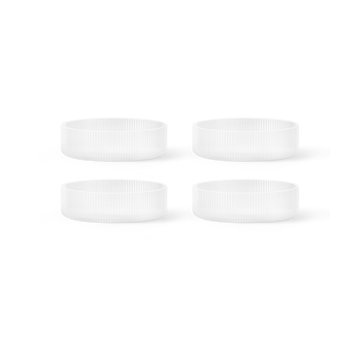 Läs mer om ferm LIVING Ripple frukostskål 4-pack Frosted