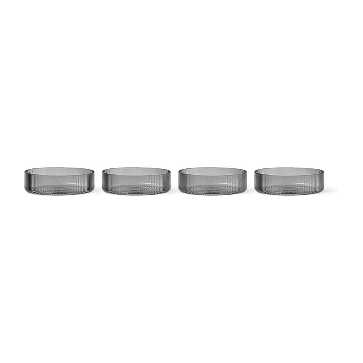 Ripple frukostskål 4-pack - smoked grey - Ferm LIVING