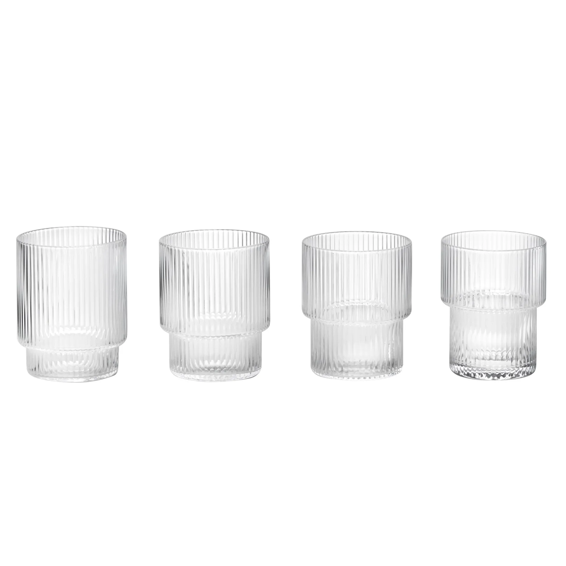 Ripple glas 4-pack, klar Ferm Living