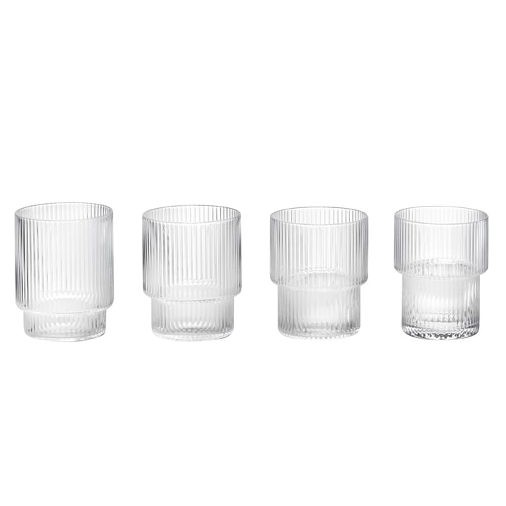 Ripple glas 4-pack, klar ferm LIVING