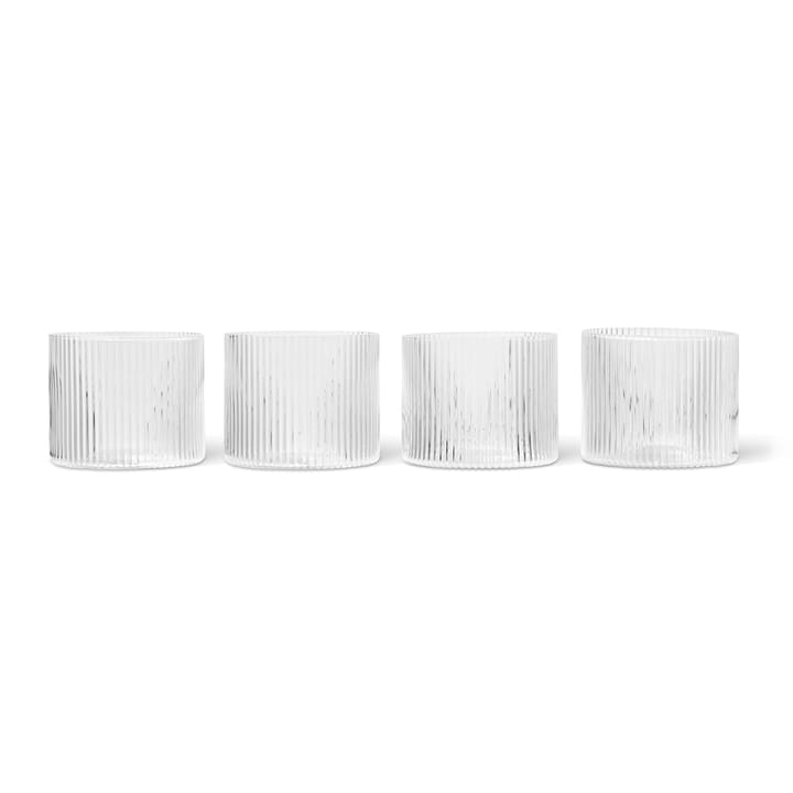 Ripple glas lågt 4-pack, Clear ferm LIVING