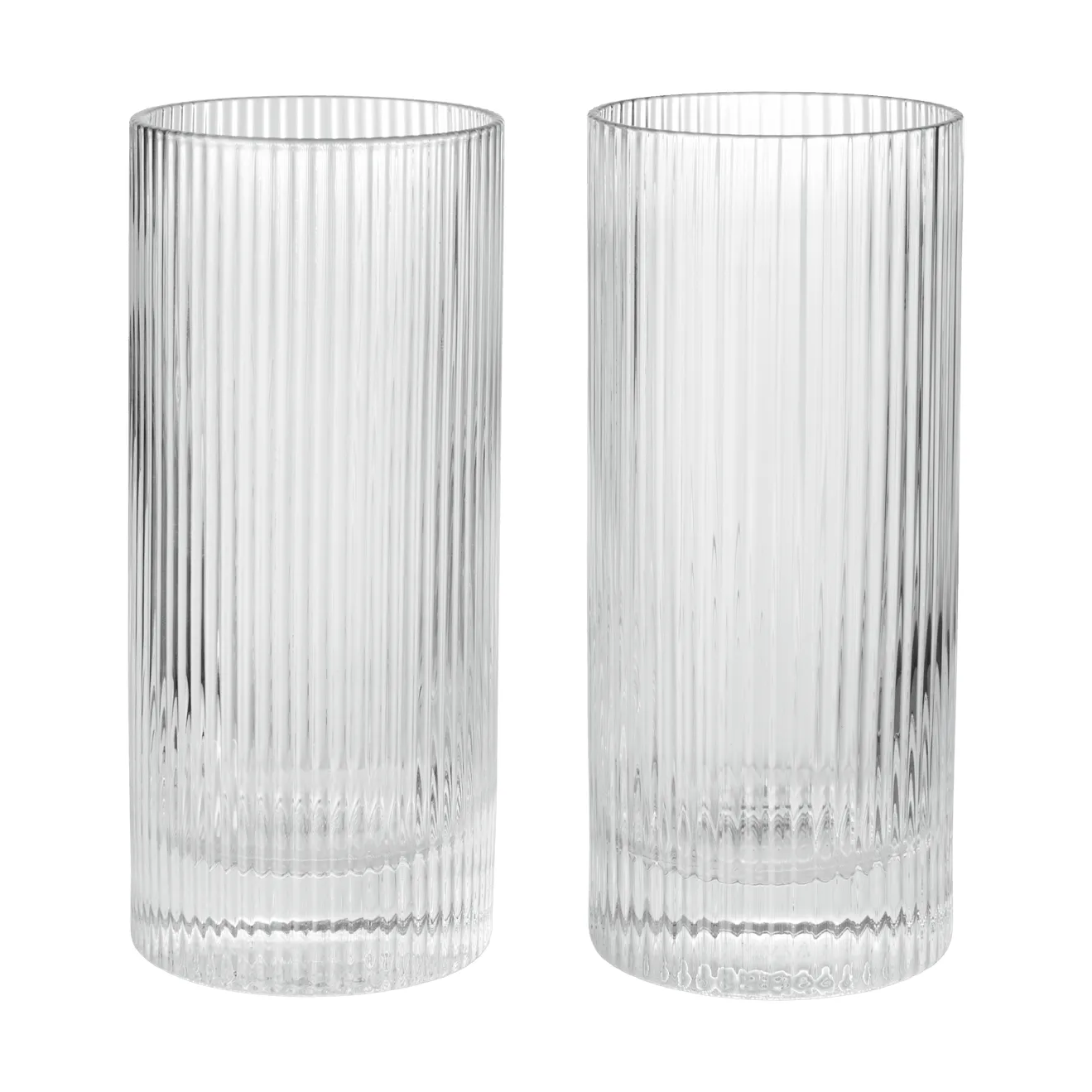 Ferm Living Ripple Highball glas 48 cl 2-pack Clear