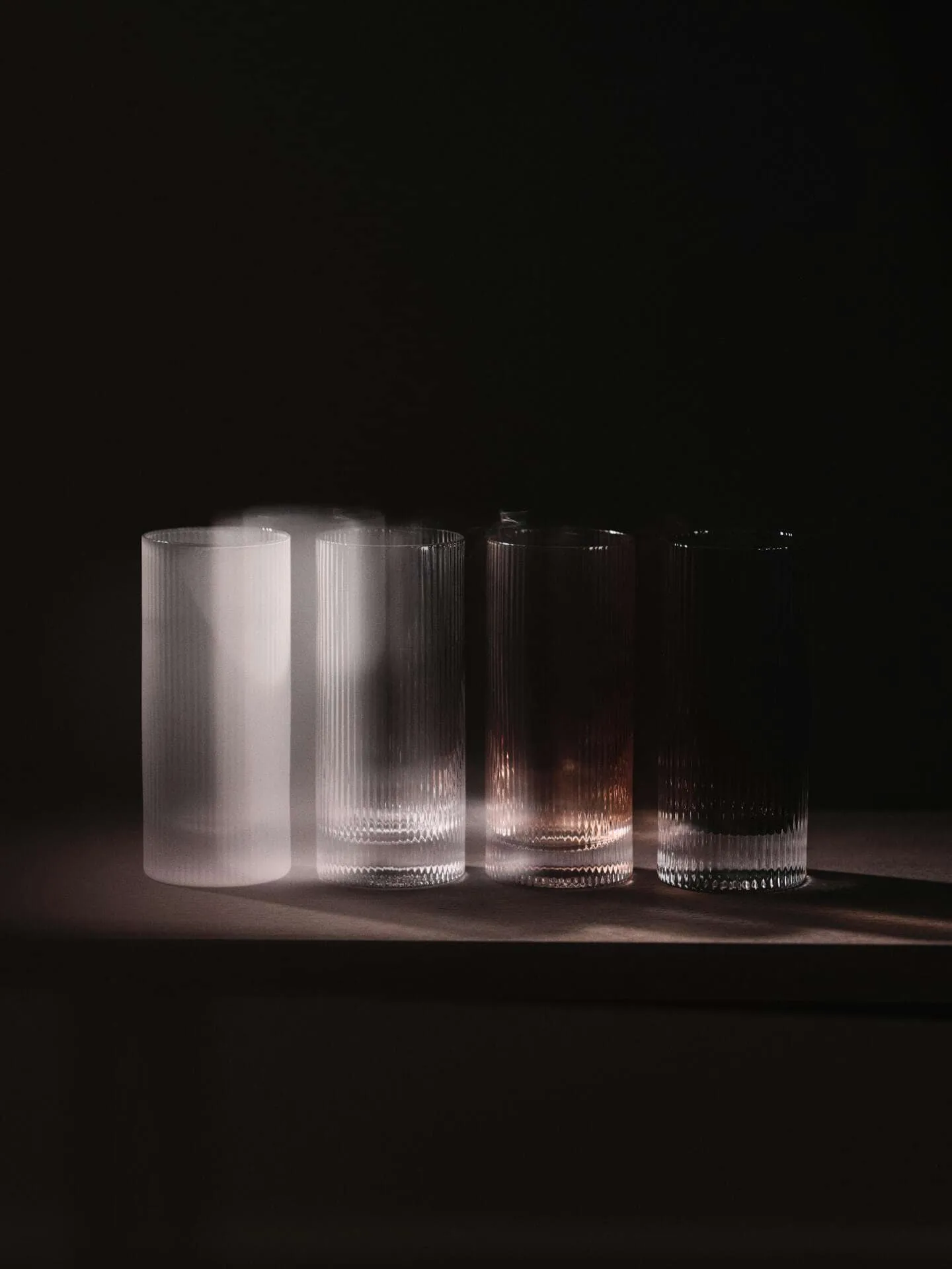 Ripple Highball glas 48 cl 2-pack, Clear Ferm Living