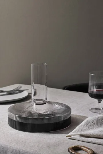 Ripple karaff och glasset 17 delar - Klar - Ferm Living
