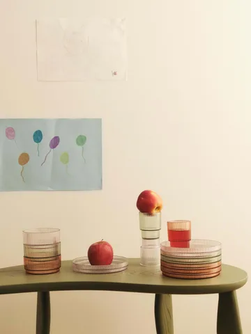Ripple kids tallrik - Clear, 2-pack - Ferm Living
