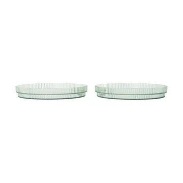 Ripple kids tallrik - Tea green, 2-pack - Ferm Living