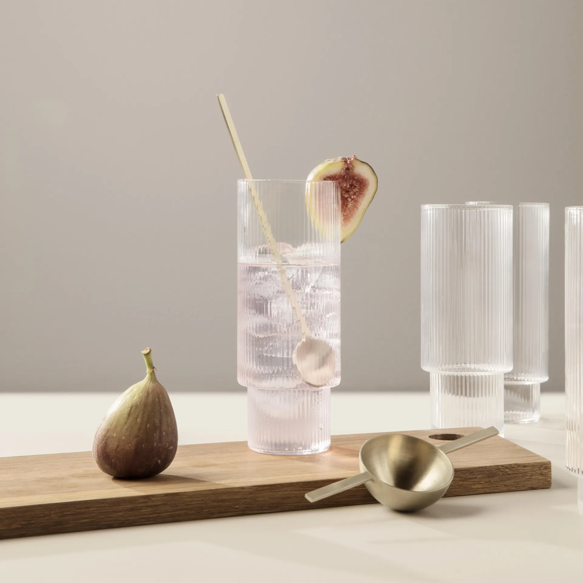 Ripple long drink glas 4-pack, klar Ferm Living