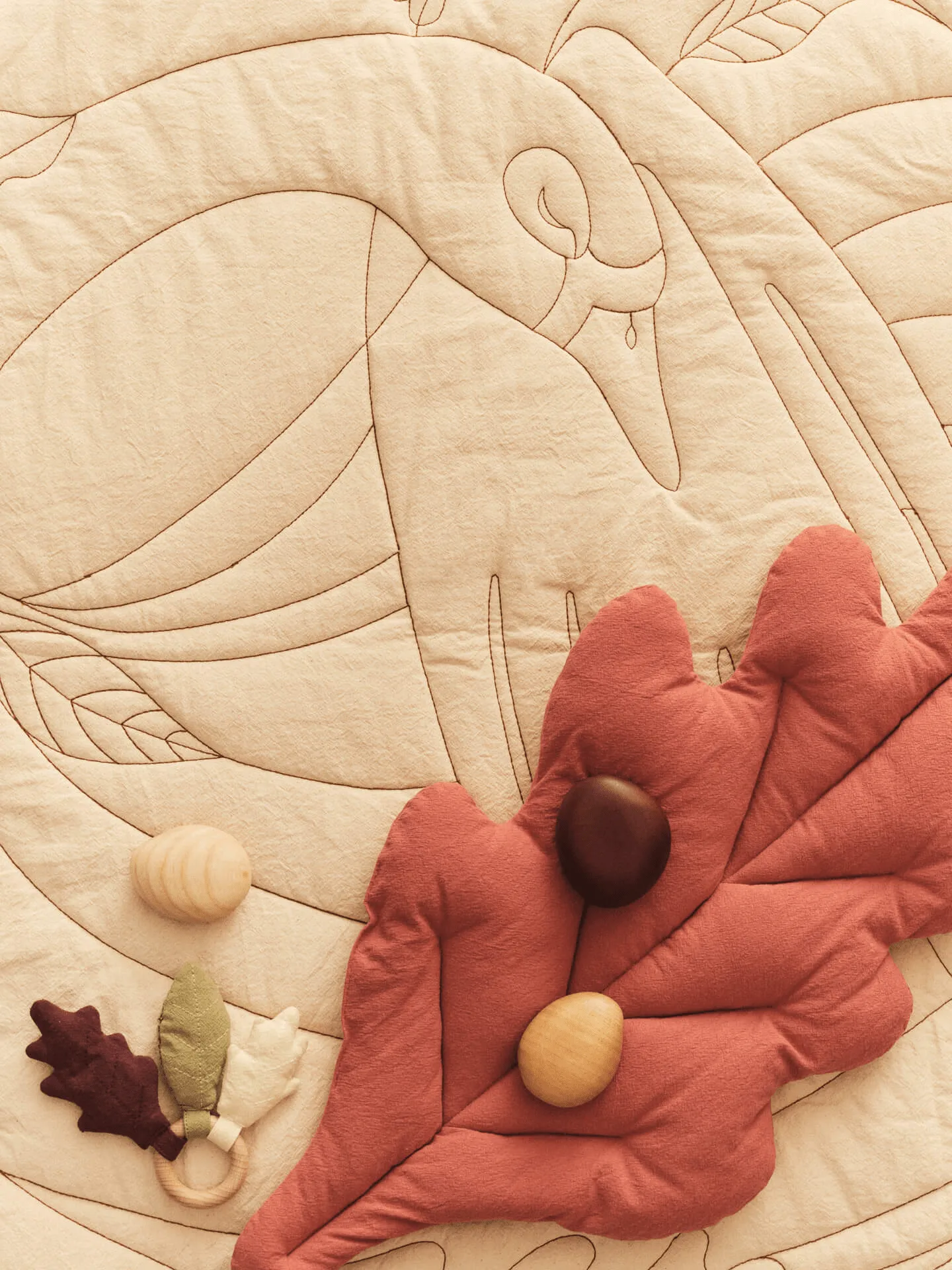 Swan baby matta, Natural, Ø100 cm Ferm Living