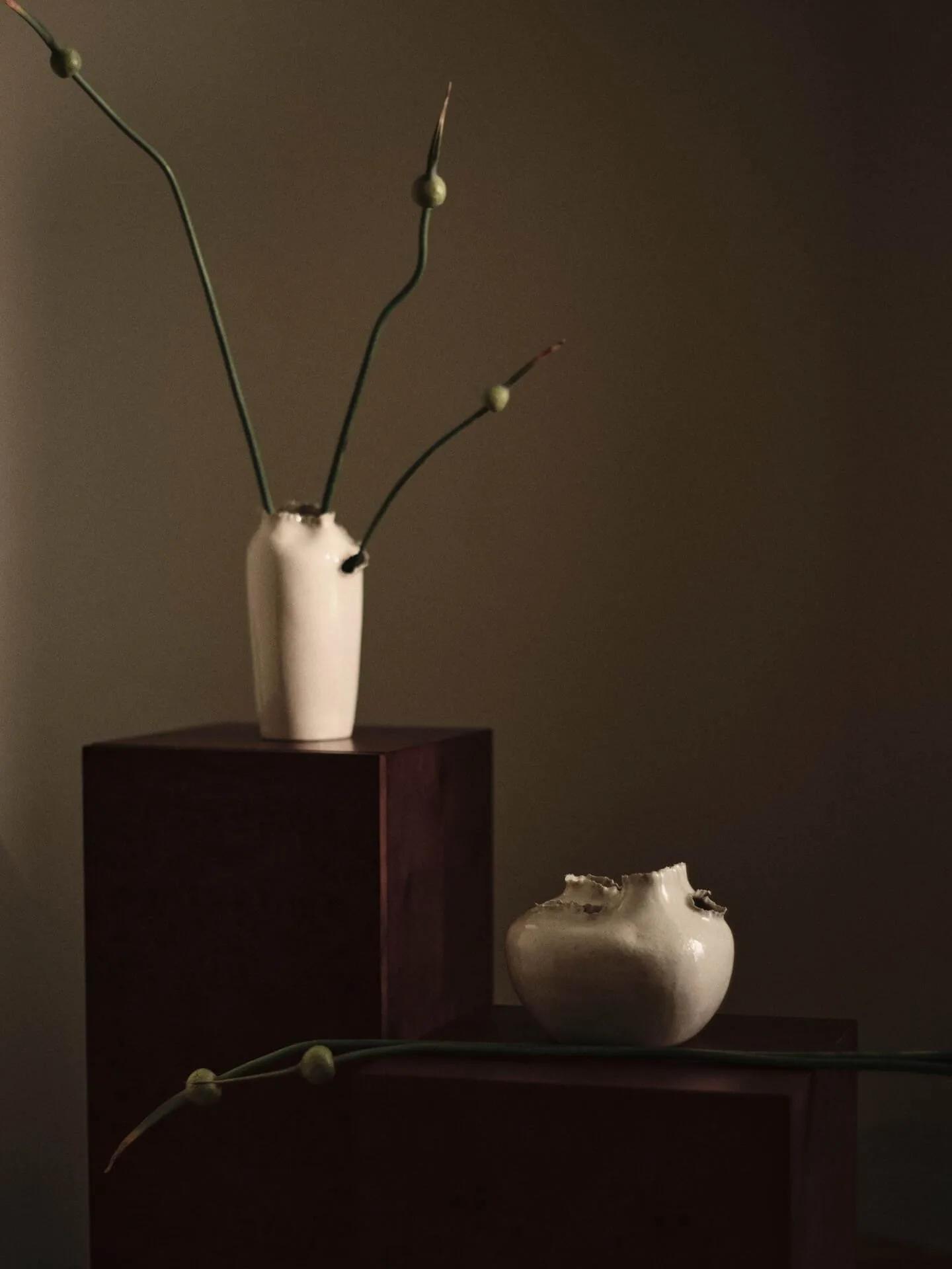 Tereo vas, Off-white speckle, 18 cm Ferm Living
