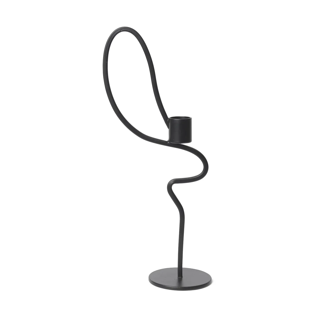 Ferm Living Valse ljusstake high Black