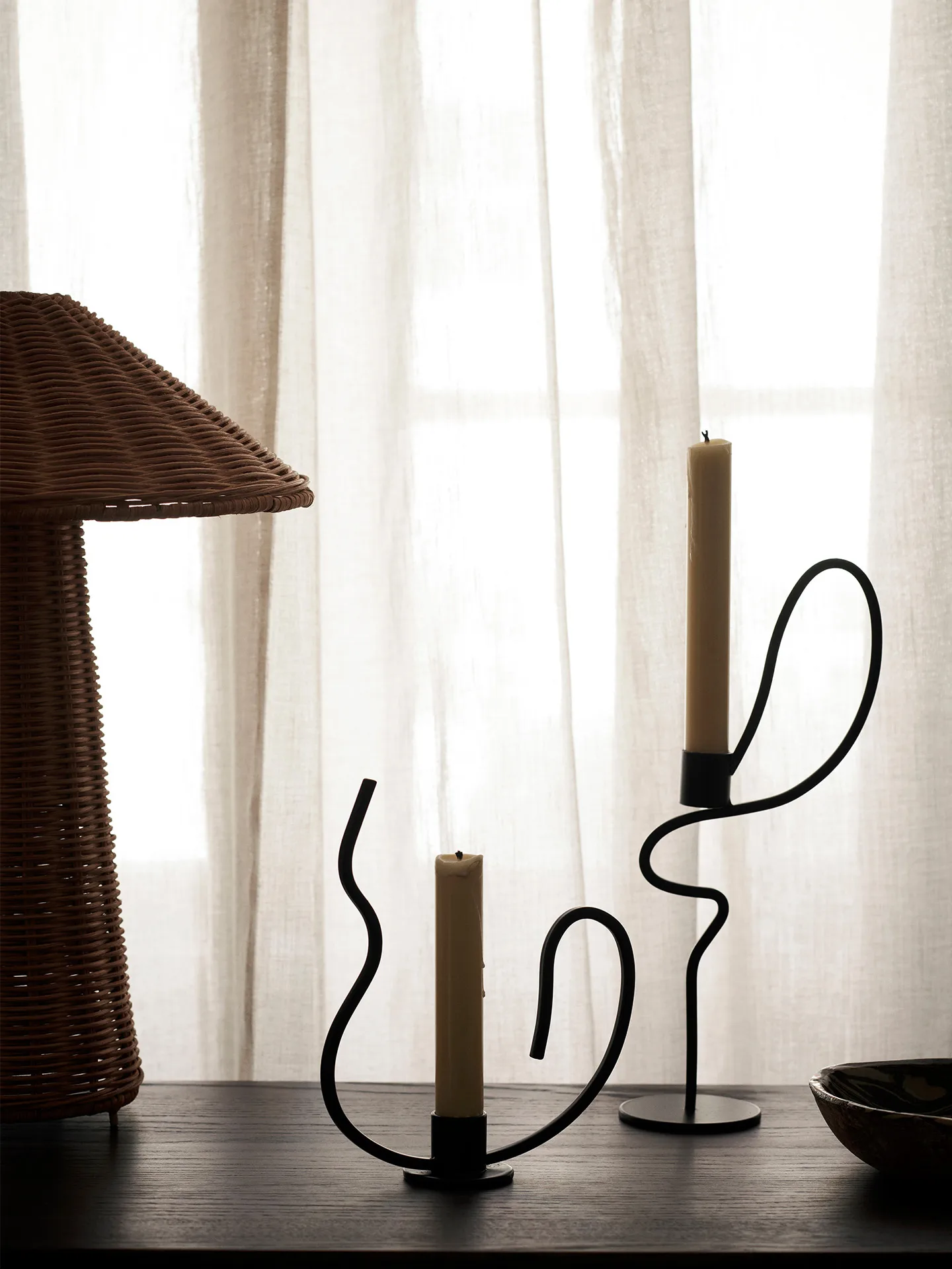 Valse ljusstake high, Black Ferm Living