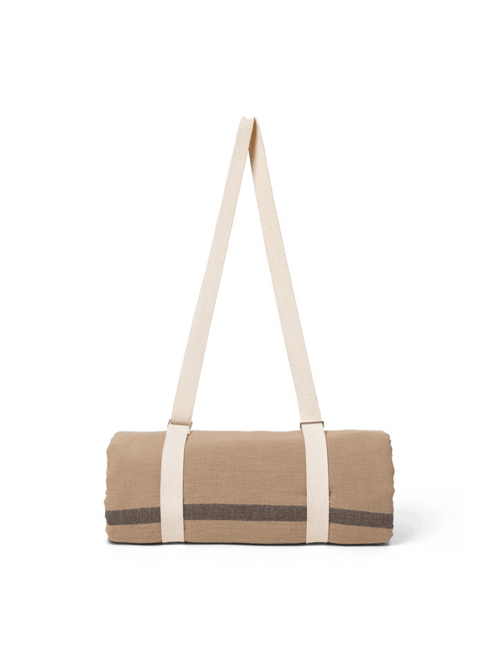 Yard Picknick filt 180x180 cm, Sand-svart Ferm Living