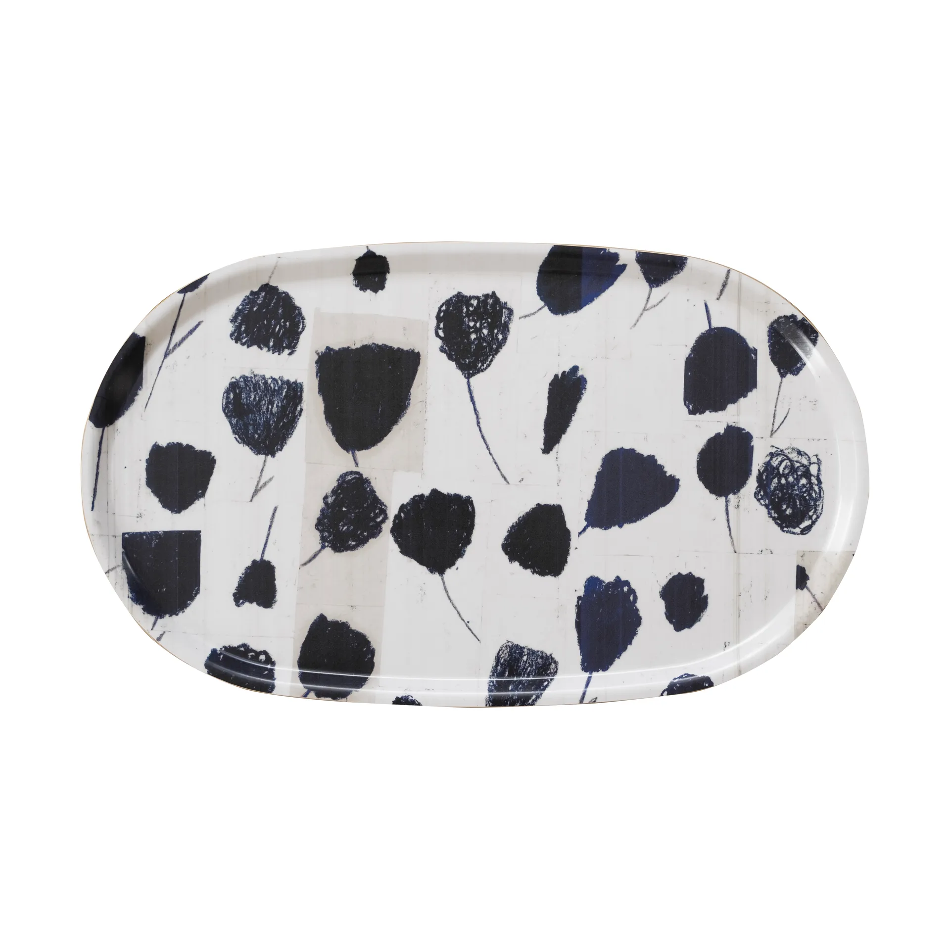 Bouquet bricka 33x55 cm, Black-white Fine Little Day