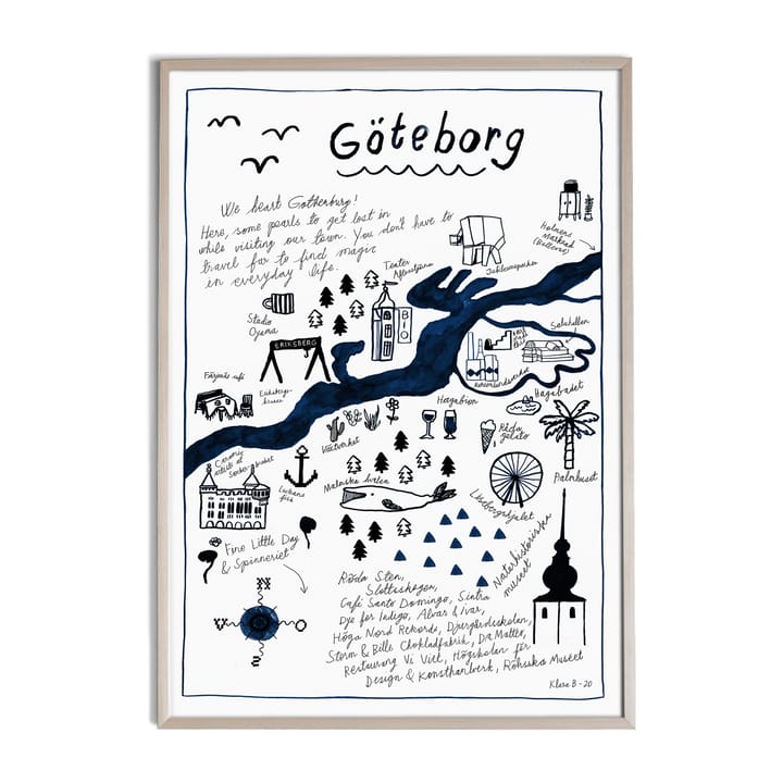 Göteborg poster, 50x70 cm Fine Little Day