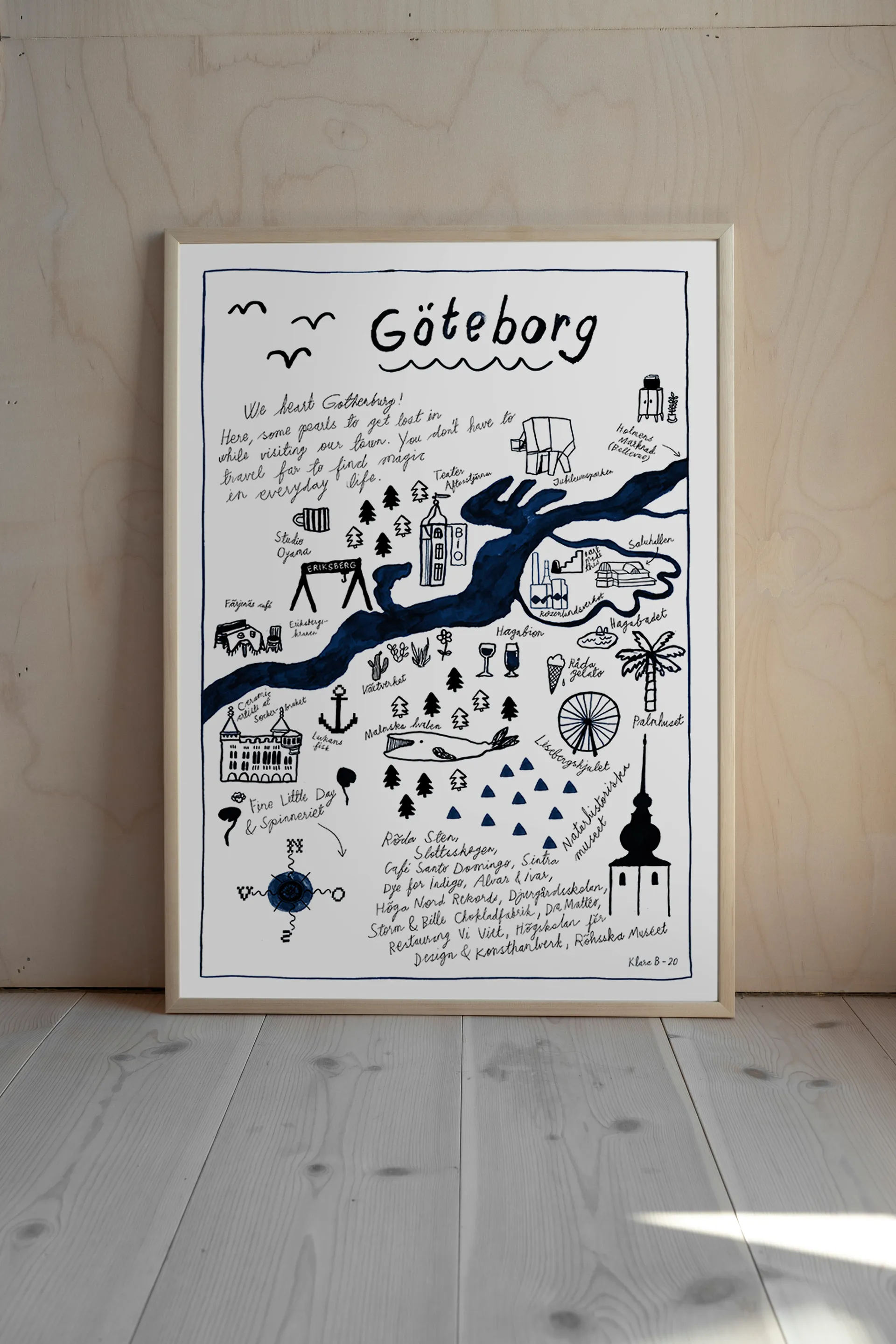 Göteborg poster, 50x70 cm Fine Little Day
