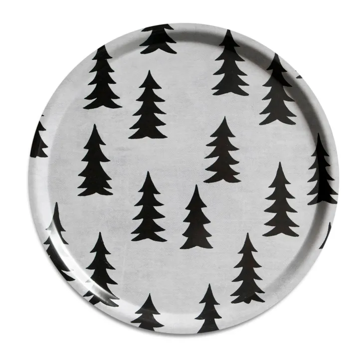Gran bricka - vit-svart, Ø38 cm - Fine Little Day