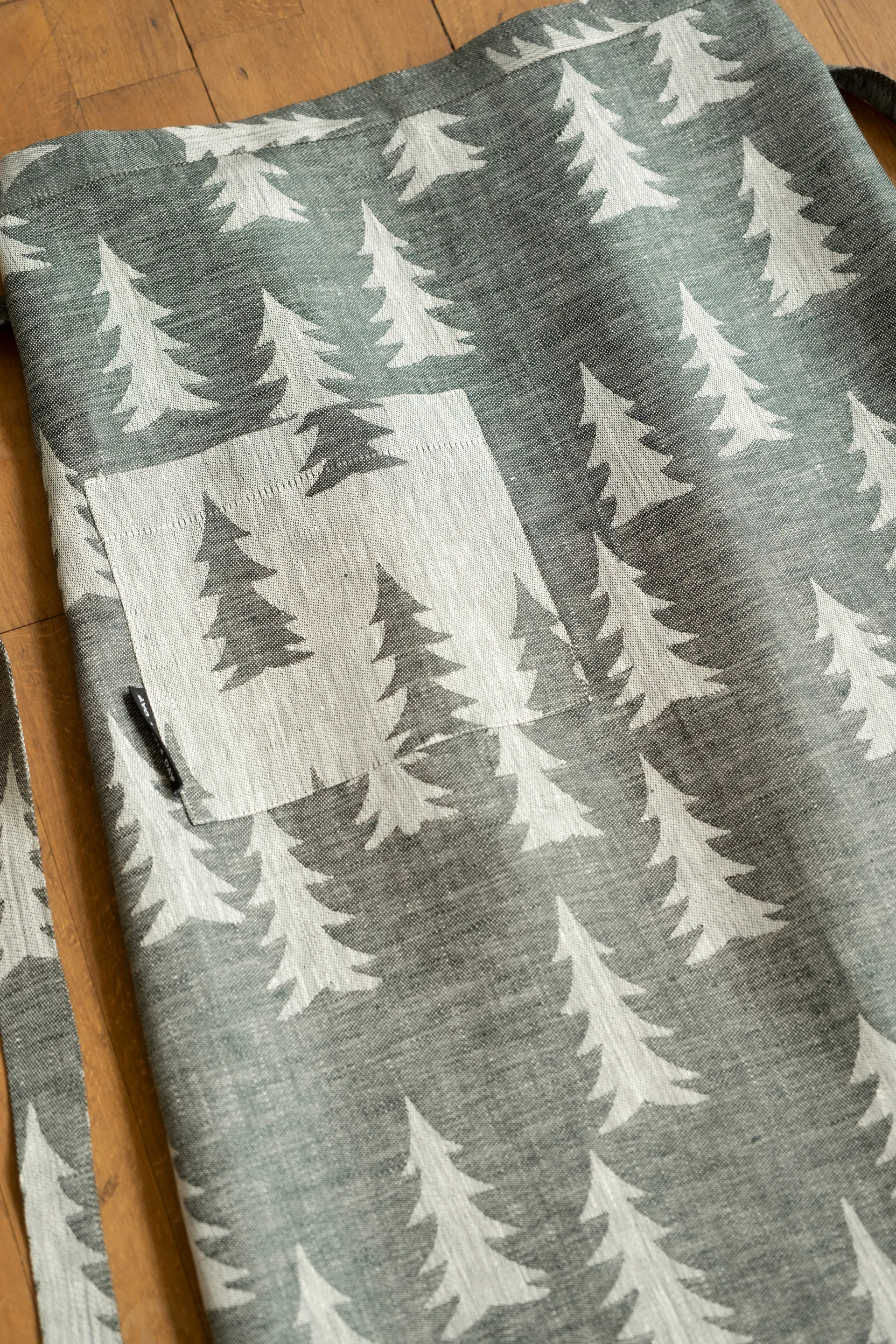 Gran förkläde, Grön-vit Fine Little Day