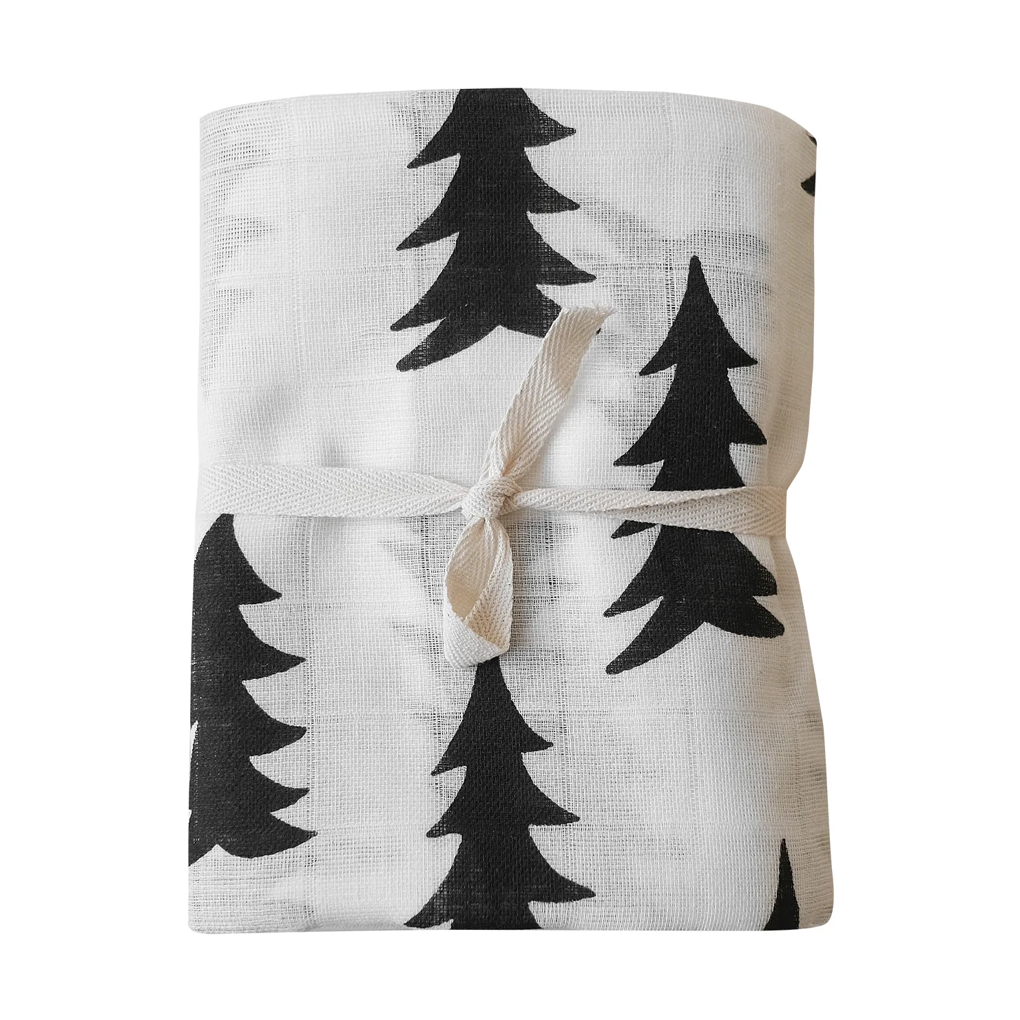 Gran muslinfilt 120x120 cm, Svart-vit Fine Little Day