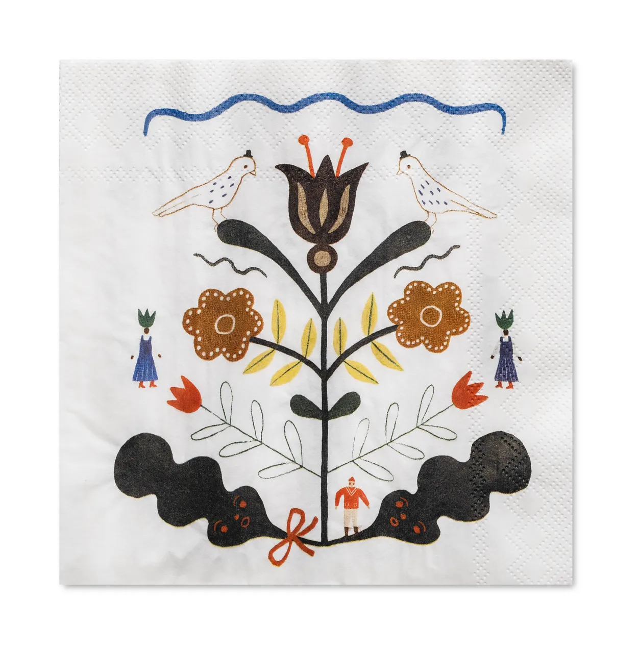 Fine Little Day Kurbits servett 33×33 cm 25-pack Vit-multi