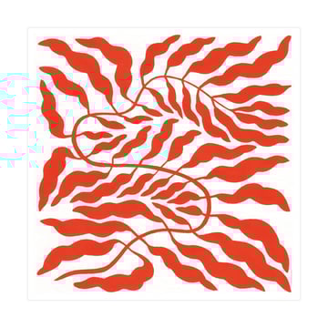Fine Little Day Orange red leaf 50×50 cm
