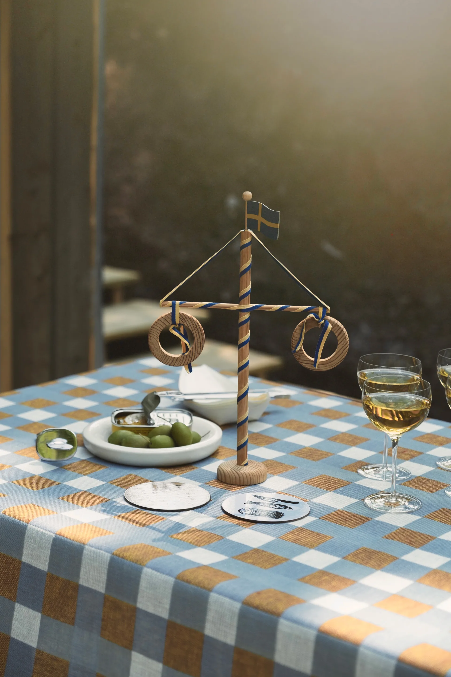 Rutan bordsduk 147x250 cm, Oat Fine Little Day