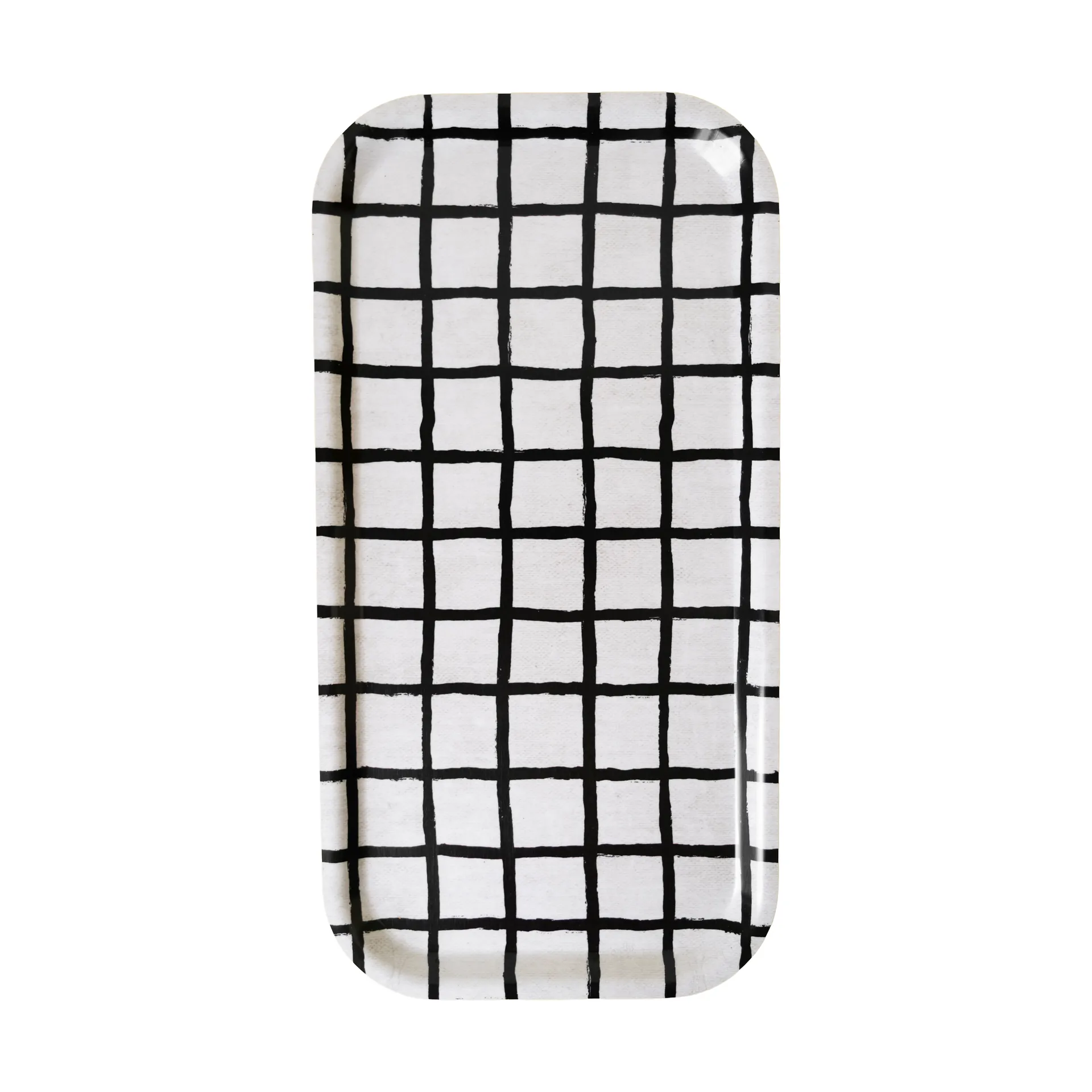 Rutig bricka 22x43 cm, Black-white Fine Little Day