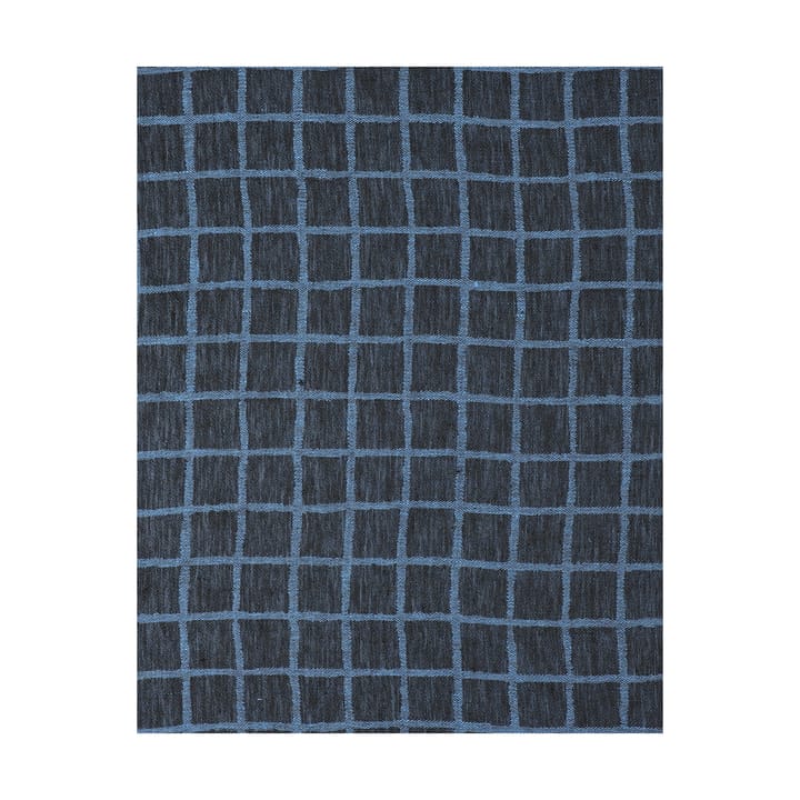 Rutig jacquardvävd bordsduk 147x147 cm, Blue-black Fine Little Day