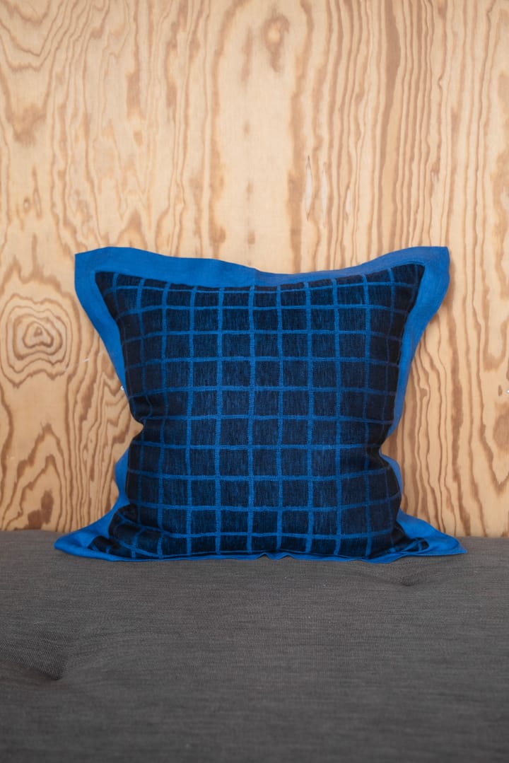 Rutig kuddfodal 47x47 cm, Blue-black Fine Little Day