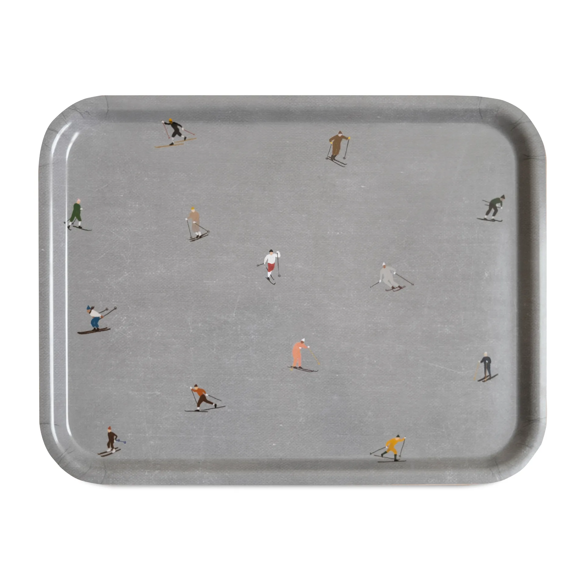 Skiers bricka 33x43 cm, Grå Fine Little Day