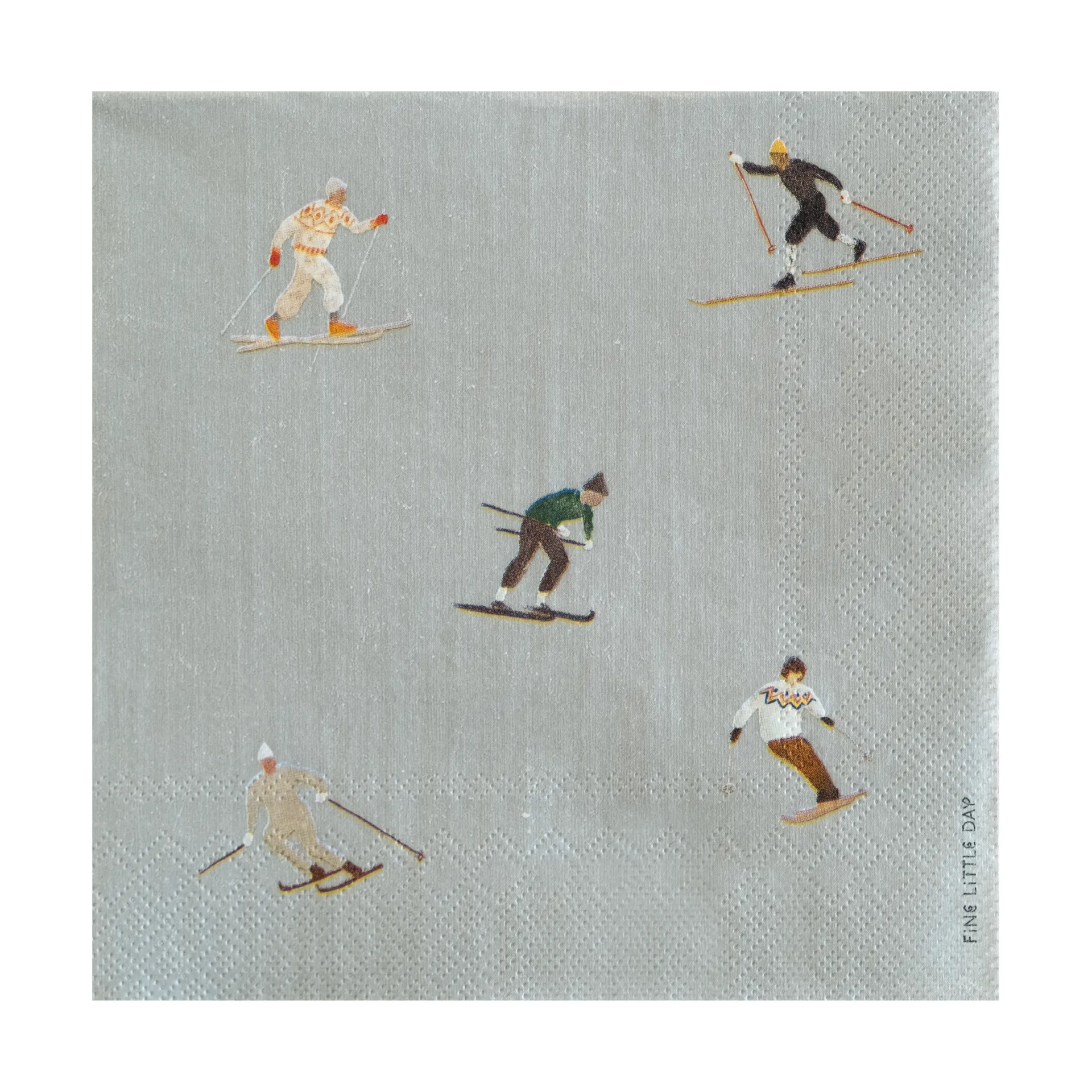 Skiers servett 25-pack, Grey Fine Little Day