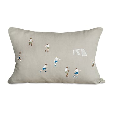 Läs mer om Fine Little Day Soccer fotboll kuddfodral 58x38 cm Mix-natur