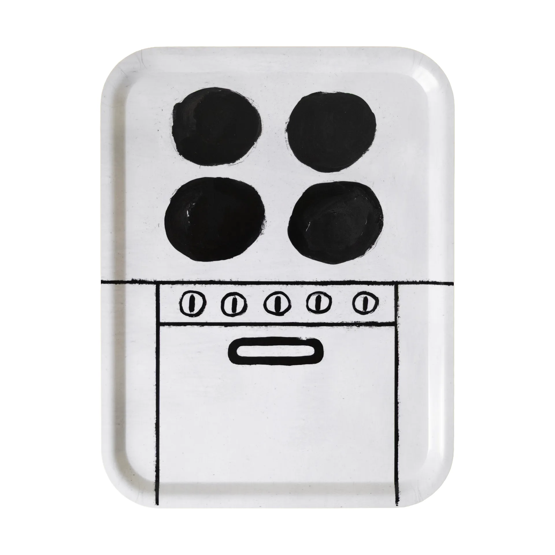 Spis bricka 33x43 cm, Black-white Fine Little Day