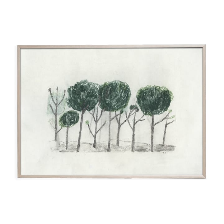 Trees poster 50x70 cm, Svart- off white Fine Little Day