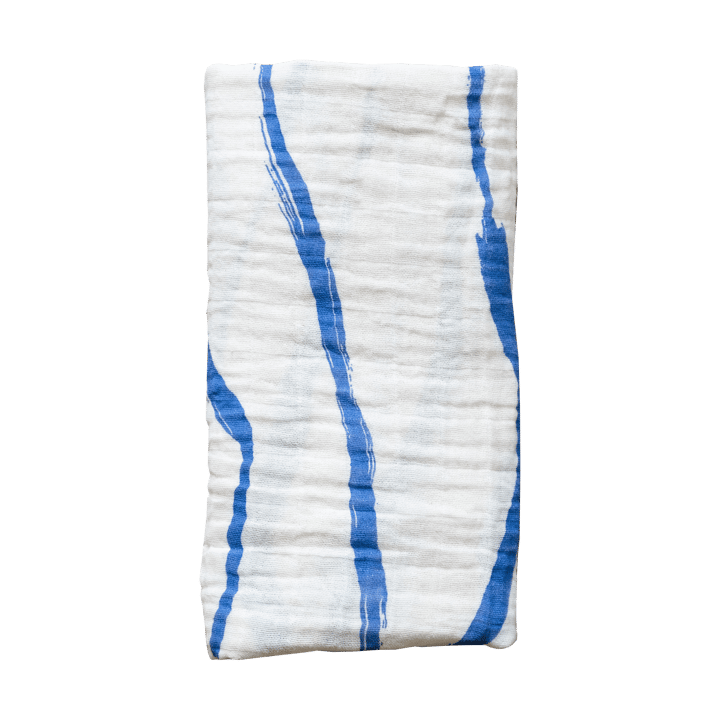 Våg muslinfilt 120x120 cm, Blue Fine Little Day