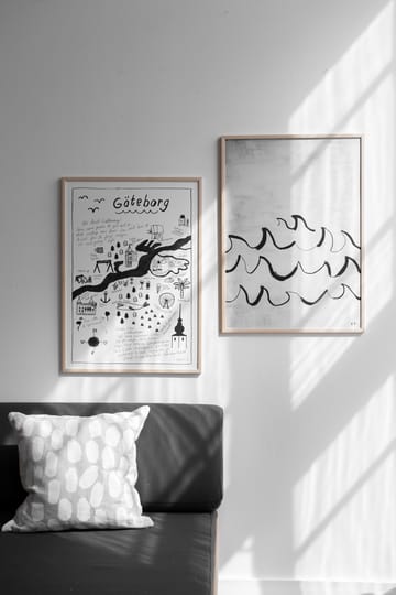 Wave poster 50x70 cm - Svart-vit - Fine Little Day