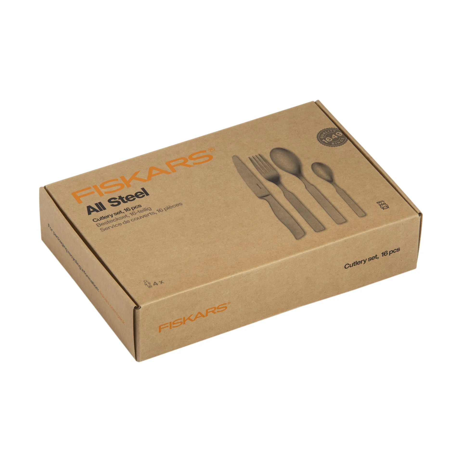 All Steel bestickset, 16 delar Fiskars