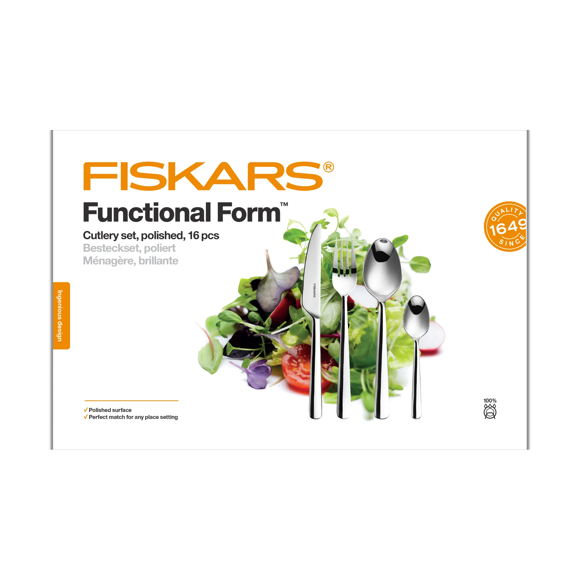 Functional Form bestickset blank, 16 delar Fiskars