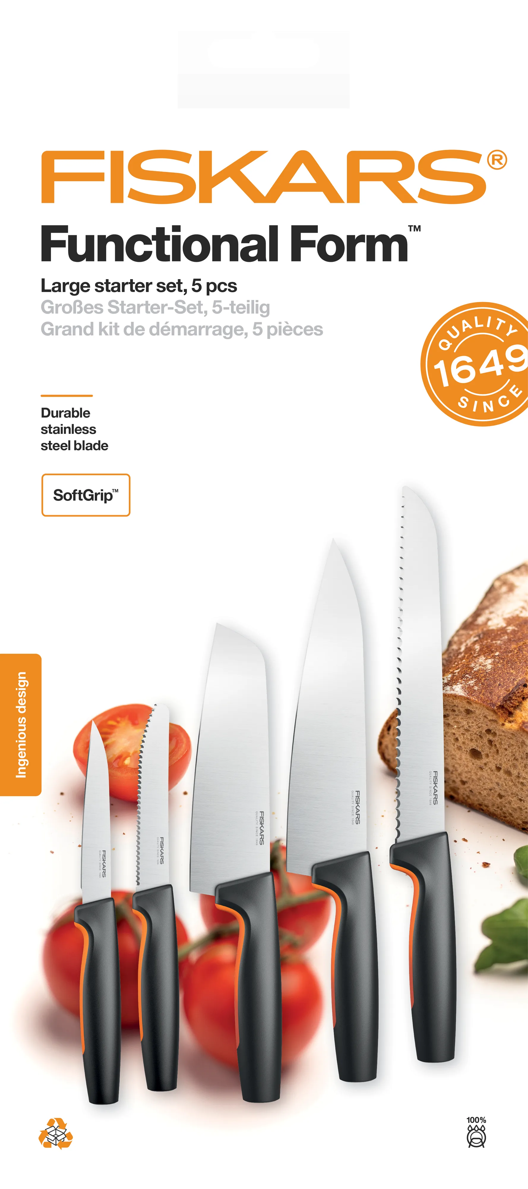 Functional Form knivset stort, 5 delar Fiskars
