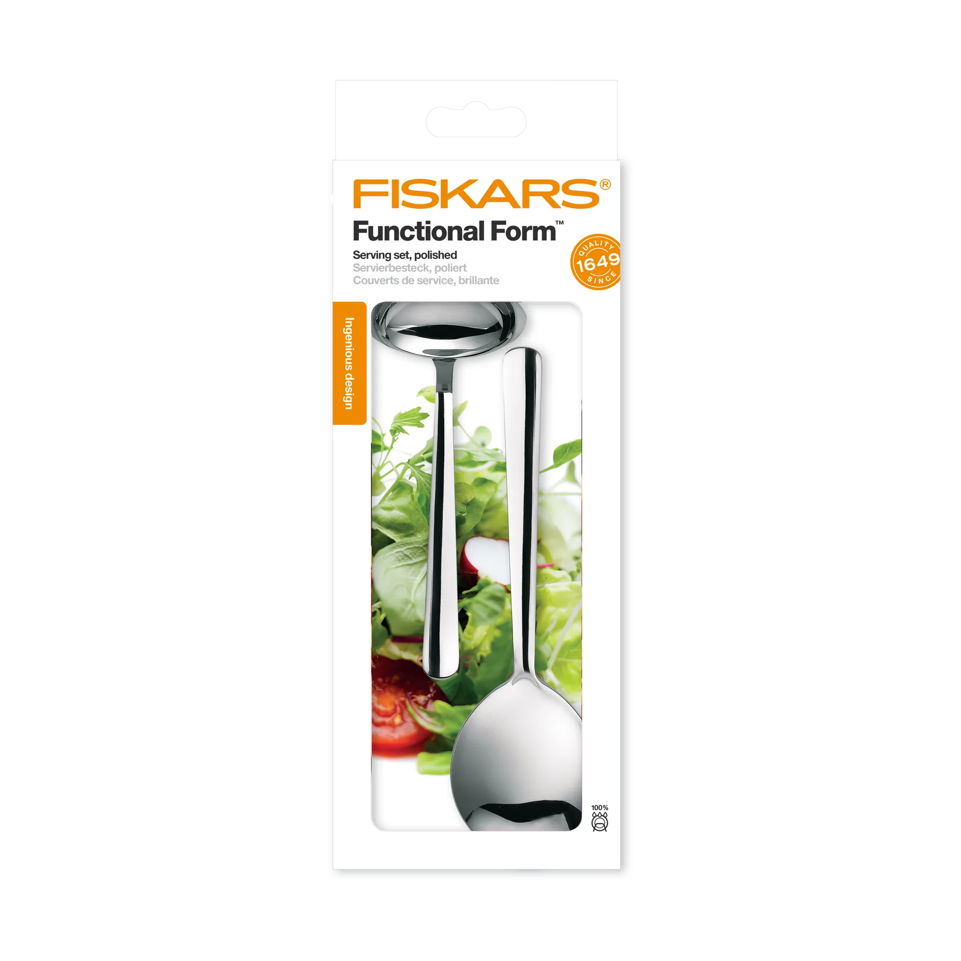 Functional Form serveringsbestick 2 delar, Blank Fiskars