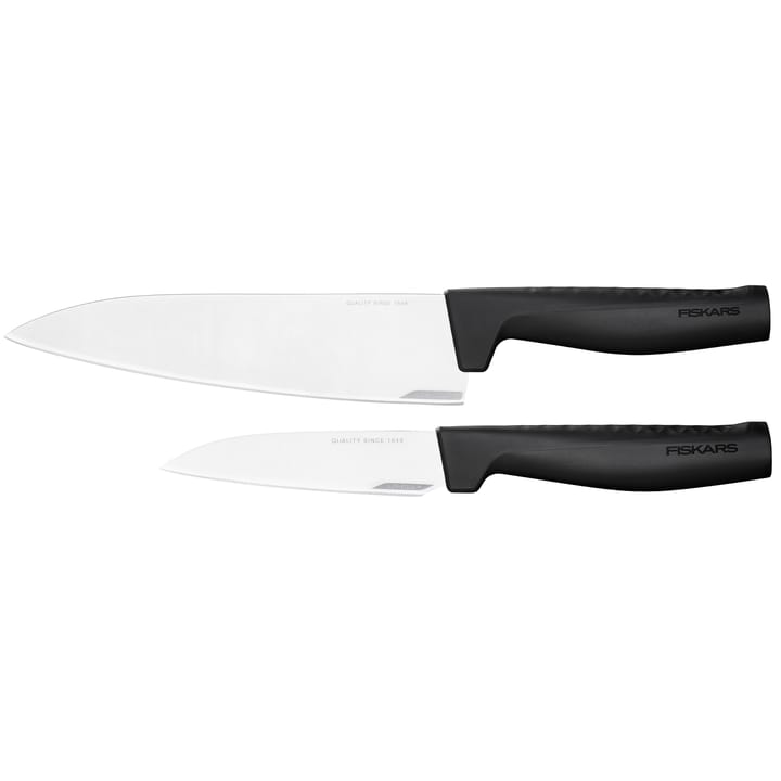 Hard Edge knivset kockkniv och grönsakskniv, 2 delar Fiskars