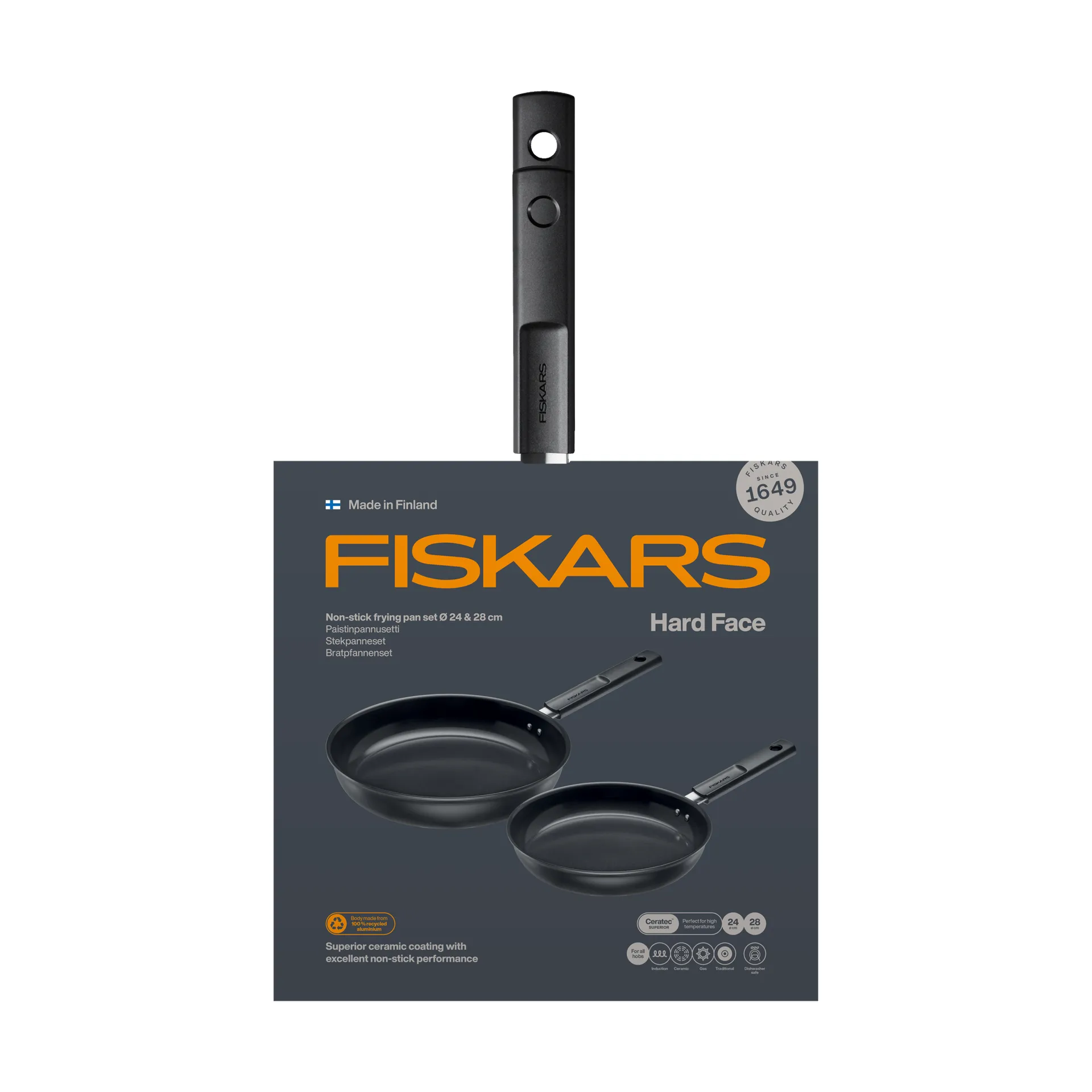 Hard Face stekpanneset, 2 delar Fiskars Hard Face stekpanneset, 2 delar Fiskars